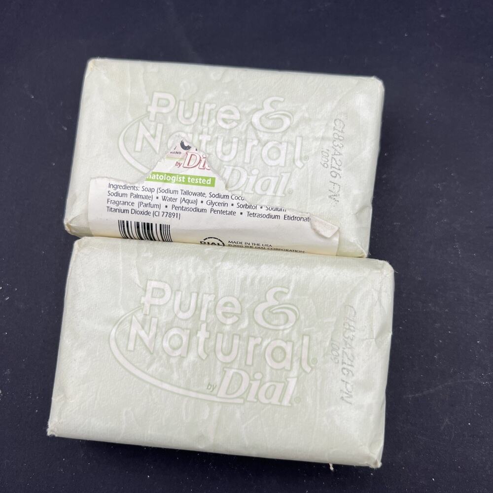 Vintage Dial Pure & Natural Soap 2 Bars Hypo-Allergenic 4.5oz Each 2001 USA Made